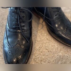 Classic Black Leather Boys Bruno Marc dress shoes